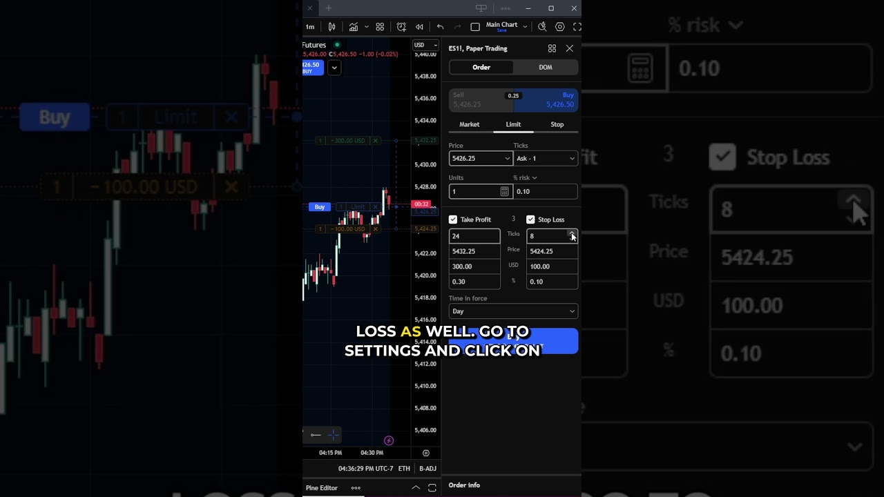 How to Save Preset Take Profit and Stop Loss in Tradingview (Bracket Order management) #tradingview