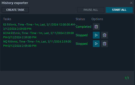 History Export