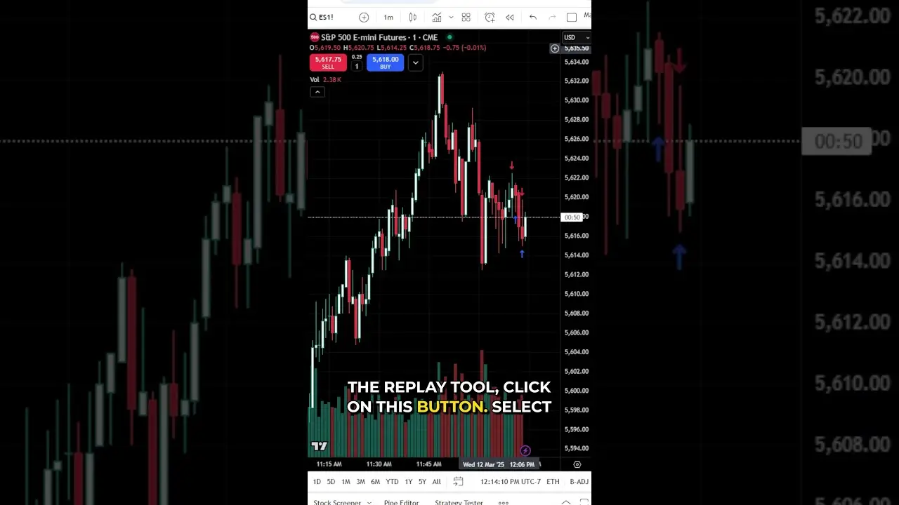 Rewind the Market! 🔁 Backtest with TradingView’s Bar Replay #tradingview #backtesting #marketreplay