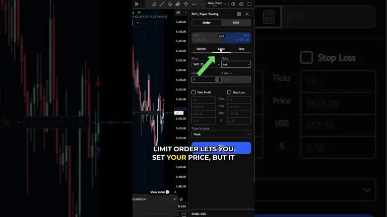 TradingView: Market vs Limit Orders Explained Fast #tradingview #marketorder #limitorder